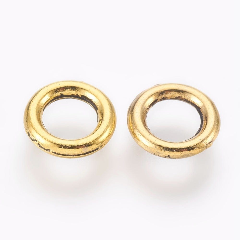 Uniq Perler o-ringe 20 stk. lukket antikforgyldt ring/O-ring str. 8x1,2mm
