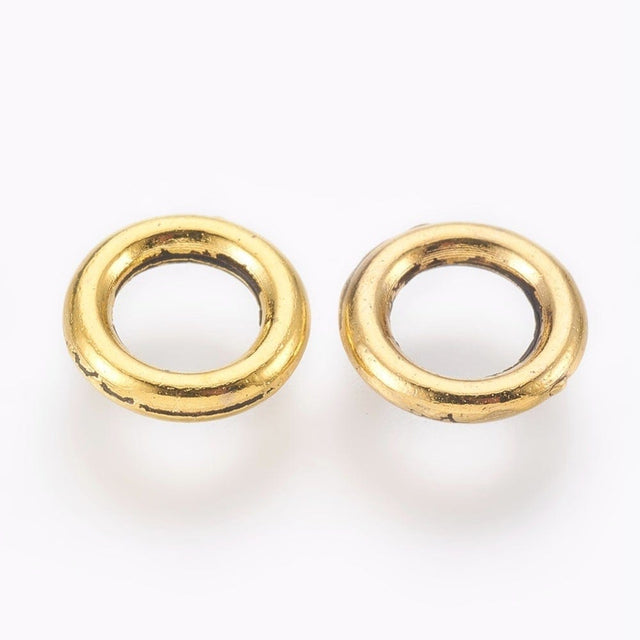 Uniq Perler o-ringe 20 stk. lukket antikforgyldt ring/O-ring str. 8x1,2mm