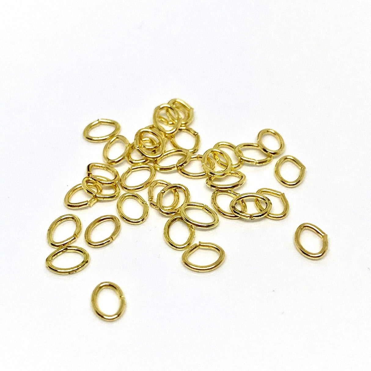Uniq Perler o-ringe Ovale O-ringe str 5 x 7 mm (30 stk), forgyldt