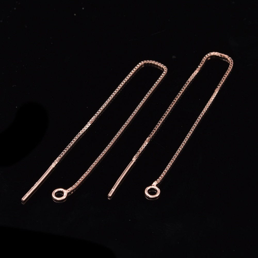 Uniq Perler ørekæder Sterling sølv ørekæde 99 mm, rosa forgyldt