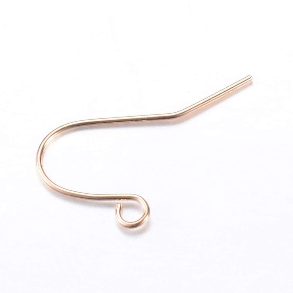 Gold-plated ear hooks, 19x16mm