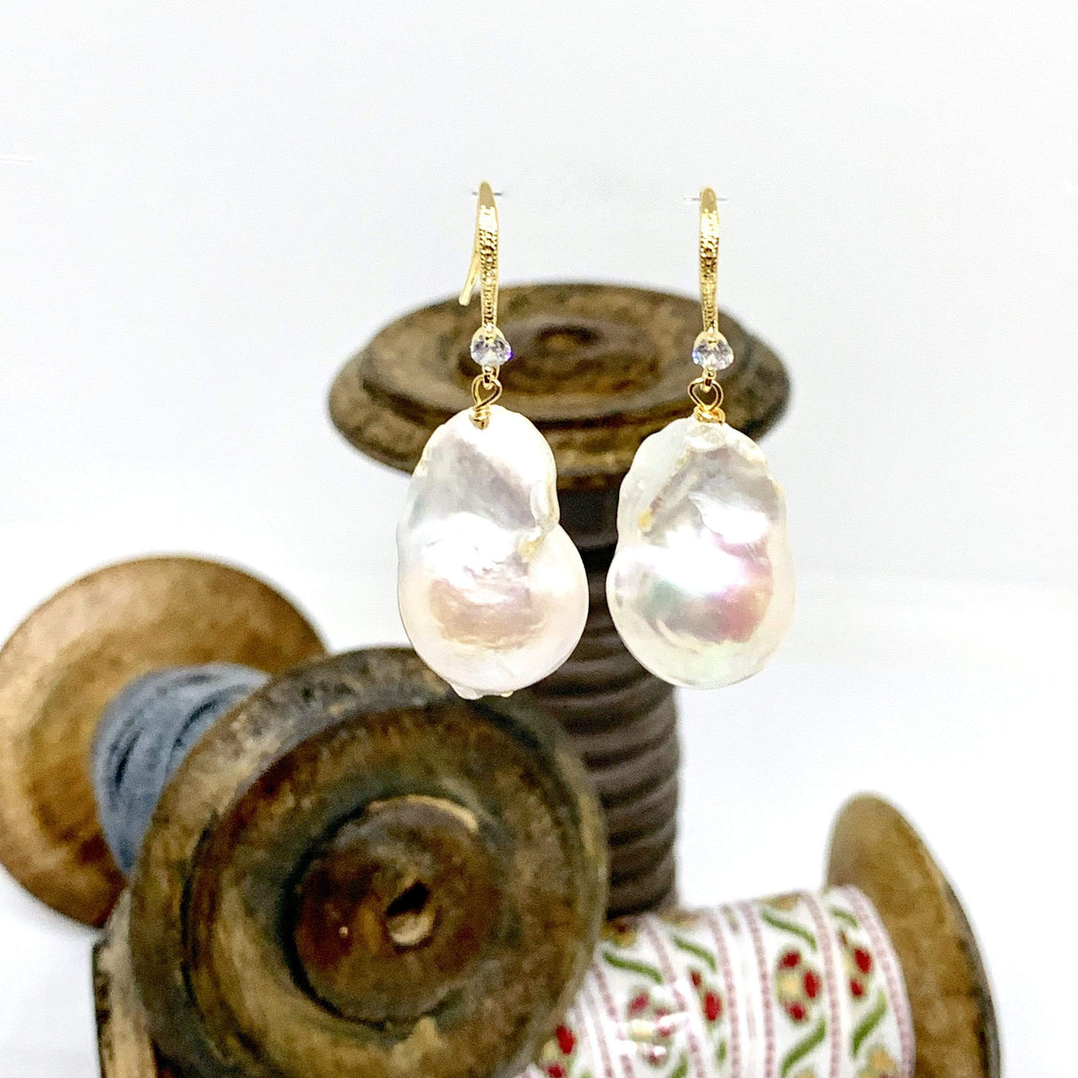 Earrings With Baroque Freshwater Pearls