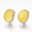 Uniq Perler ørestikkere Ørestikkere med gul emalje 11,5x9 mm