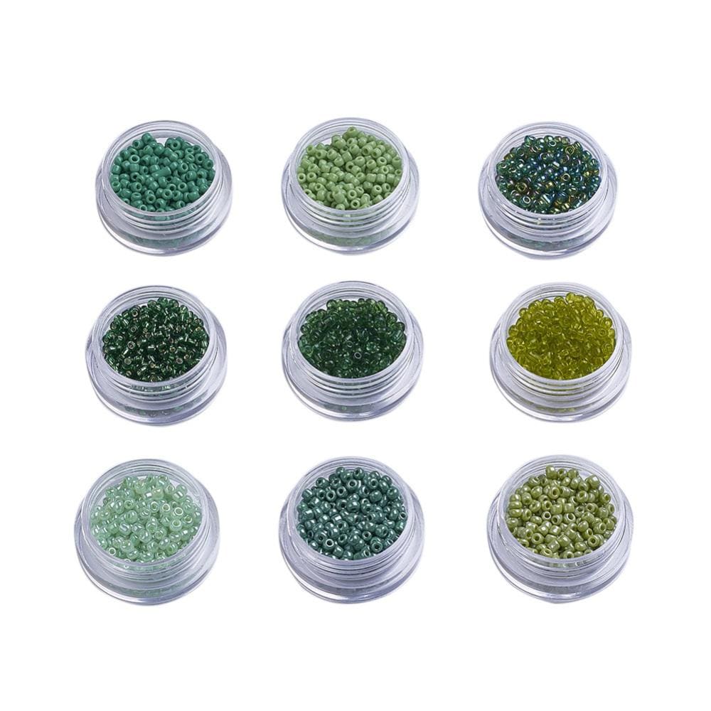 Uniq Perler seed beads 9 x seed beads- 3 mm- Grønne nuancer