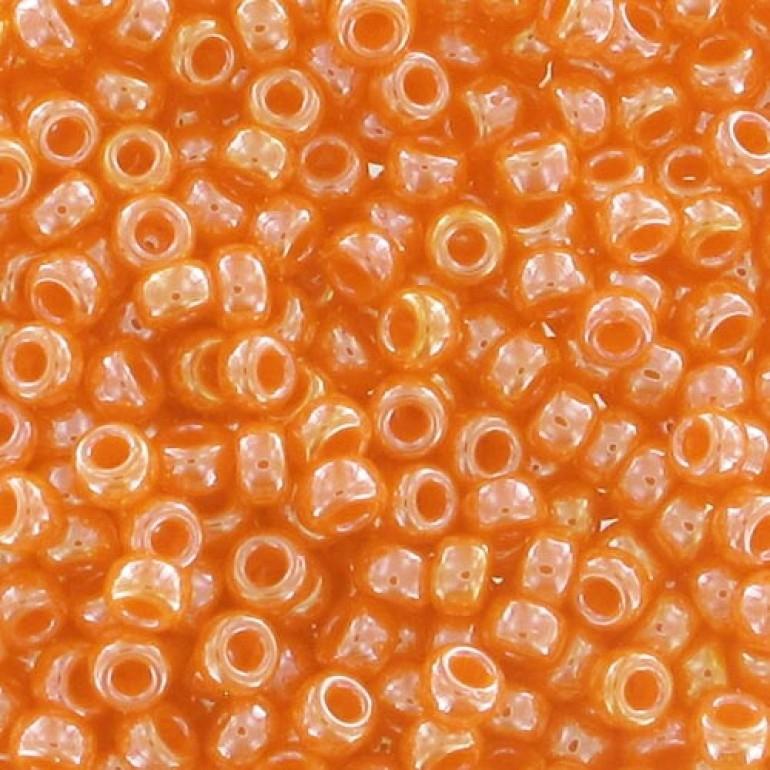 Uniq Perler seed beads Anemone/lilla / 1-2 Miyuki Rocailles seed beads, Lys orange