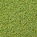 Uniq Perler seed beads I pose 12/0- ca 2 mm seed Beads i lime grønt glas