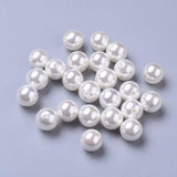 Uniq Perler Top/anboret perler. 1 stk. Kopi af 10 mm cremefarvet shell perle top/anboret