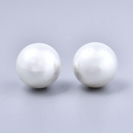 Uniq Perler Top/anboret perler. 10 mm top/anboret glas perler - perlemor