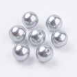 Uniq Perler Top/anboret perler. 10 mm top/anboret shell perler, grå