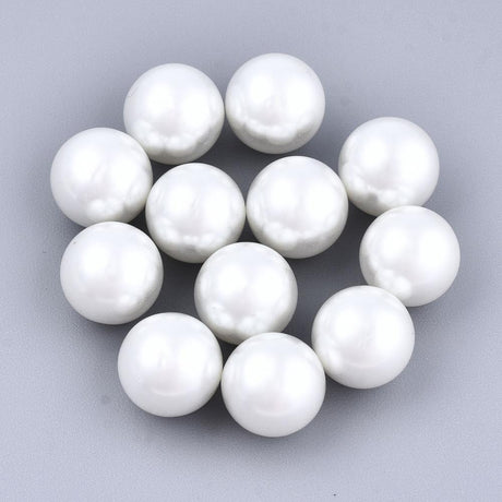 Uniq Perler Top/anboret perler. 4 mm top/anboret glas perler - perlemor