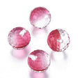 Uniq Perler Top/anboret perler. 4 stk. 8 m facetteret topboret perler - Pink