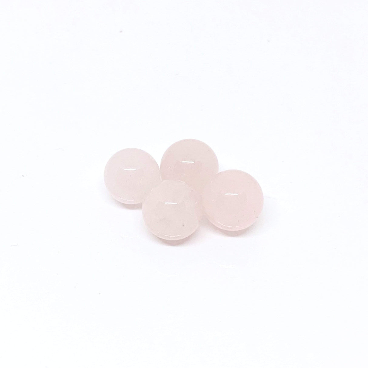 Uniq Perler Top/anboret perler. 5-6 / Rosa / Quartz rosakvarts perle top/anboret, 6 mm.