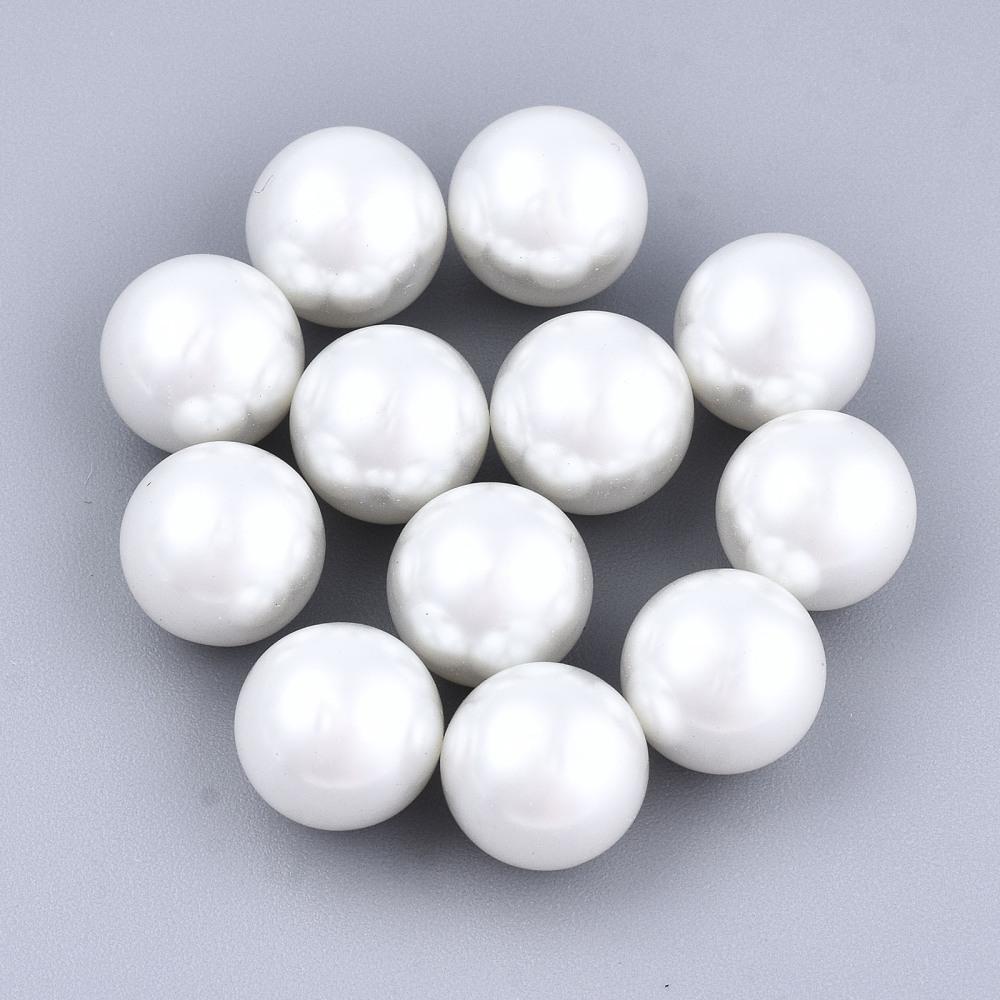 Uniq Perler Top/anboret perler. 6 mm top/anboret glas perler - perlemor
