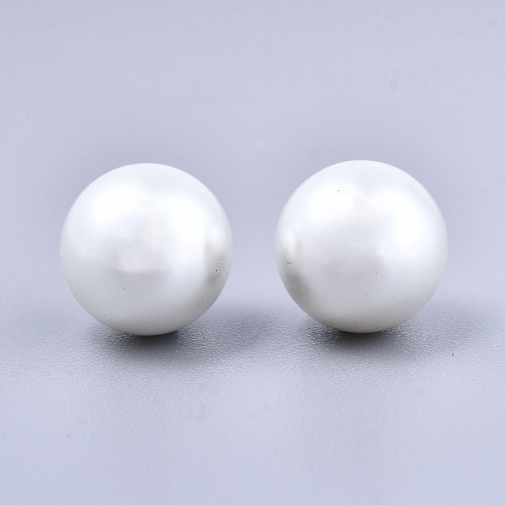 Uniq Perler Top/anboret perler. 6 mm top/anboret glas perler - perlemor