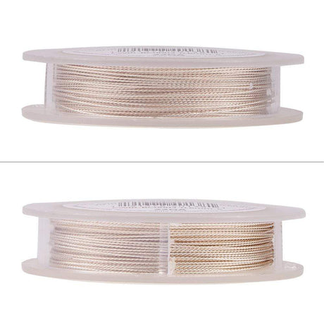 Uniq Perler Tråd etc 0.6 mm forsølvet tvistet kobber wire, 1 meter