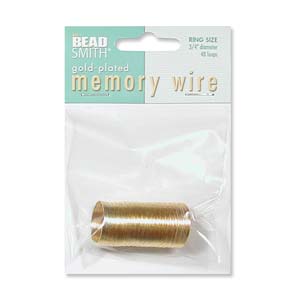 Uniq Perler Tråd etc 48 ringe memory wire, forgyldt stål