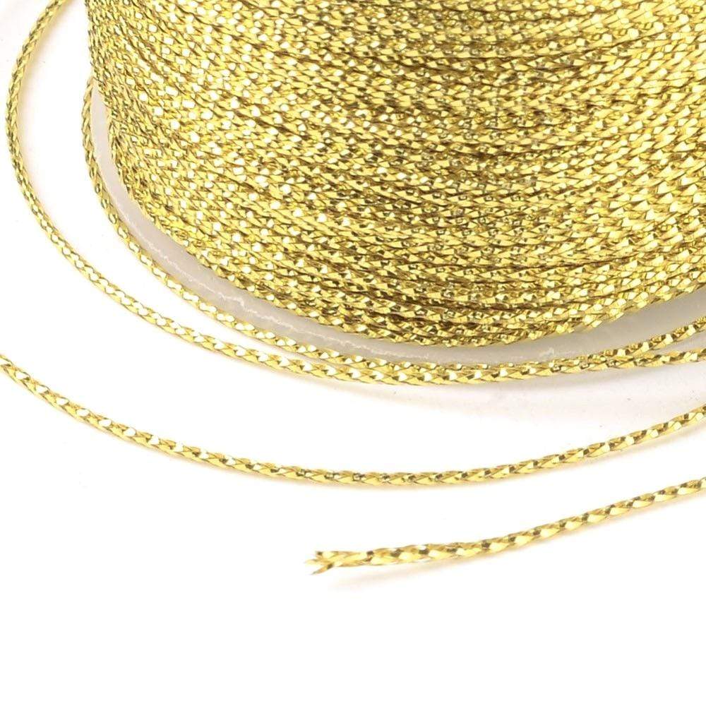 Metallic Gold String, Viskose und Metall, 100 m