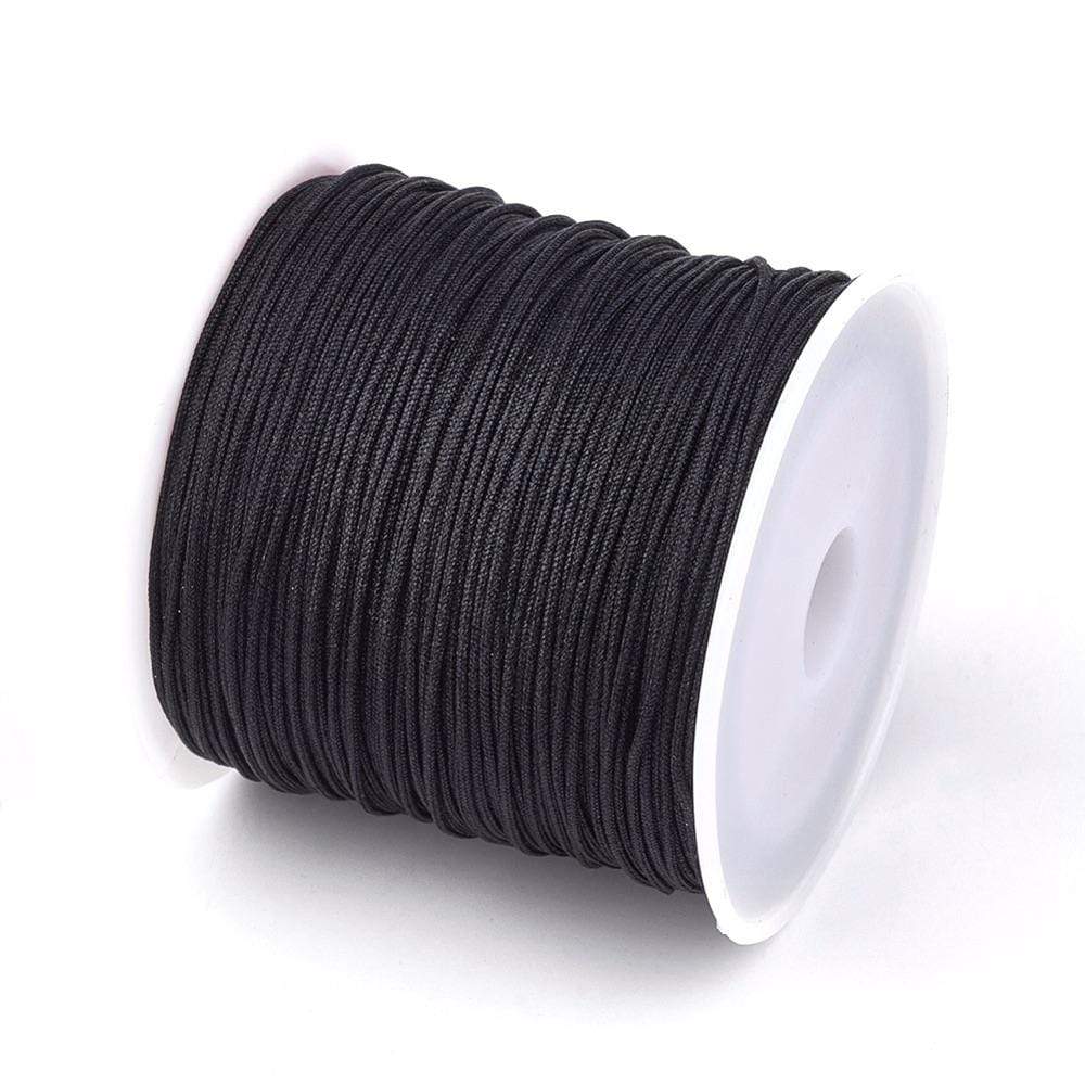 Nylon cord, Black, 0.8mm, 45m