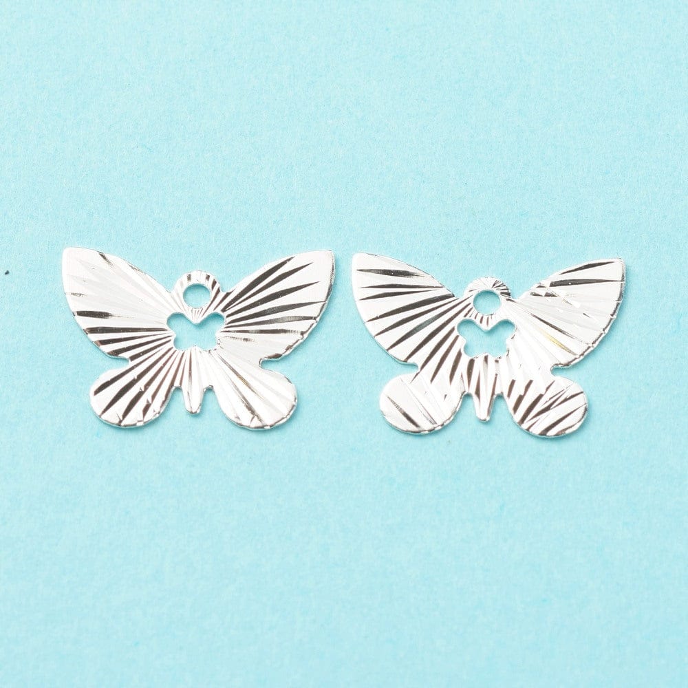 Uniq Perler vedhæng 10 stk. sommerfugle med flot mønster str. 9,5x13 mm