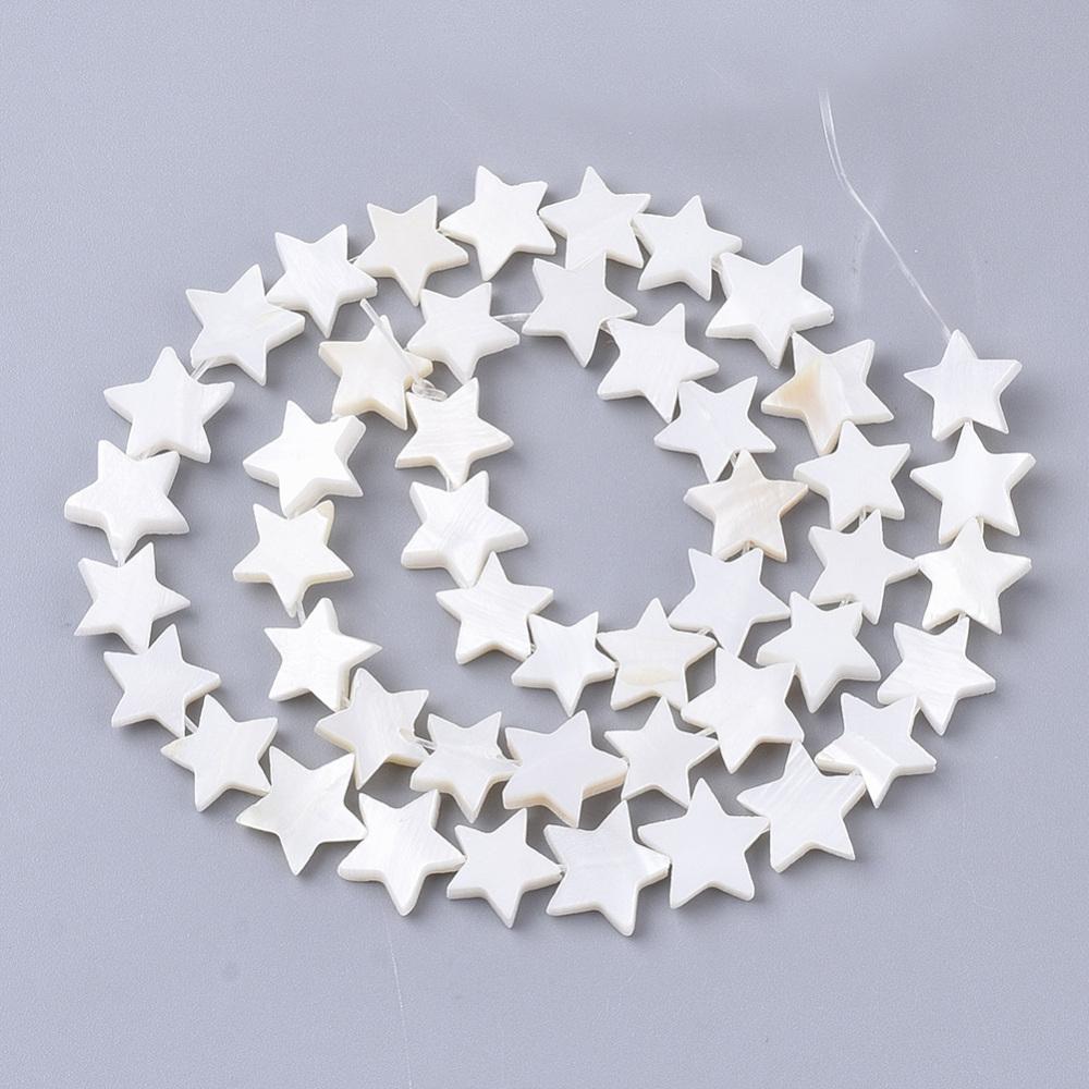 Uniq Perler vedhæng Stjerner lavet i shell (pr. par)