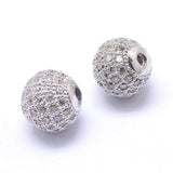 Cubic Zirkonia perler 8 mm - Uniq Perler 