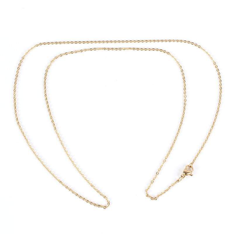 Vandfast Anker Halskæde - Forgyldt Stål (60cm) - Uniq Perler - 0000004701