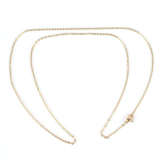 Vandfast Anker Halskæde - Forgyldt Stål (60cm) - Uniq Perler - 0000004701