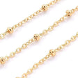 Vandfast Ankerkæde Med Små Perler – Forgyldt Stål (2mm), 1m - Uniq Perler - 5687532