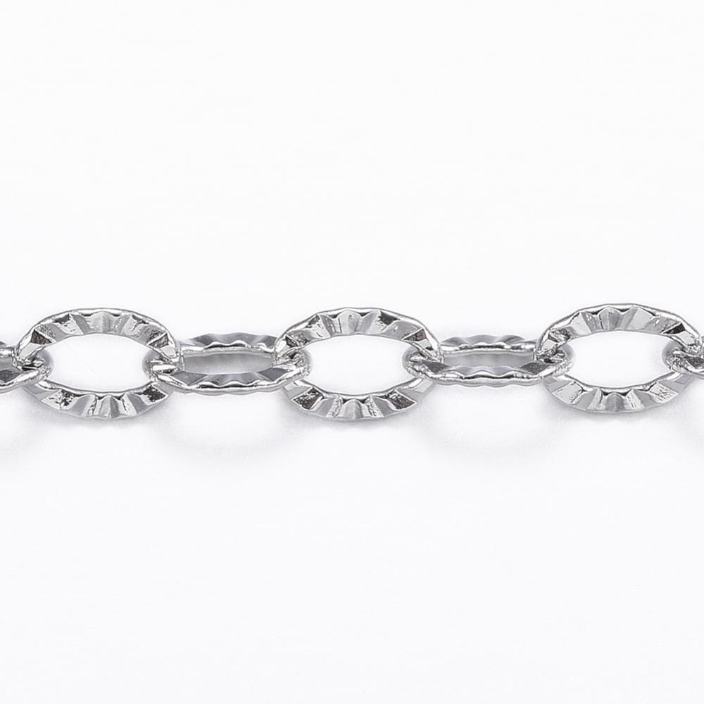 Vandfast Kæde Starlink Mønster, Stål, (3,5x2,5x0,4mm) - Uniq Perler - 734848