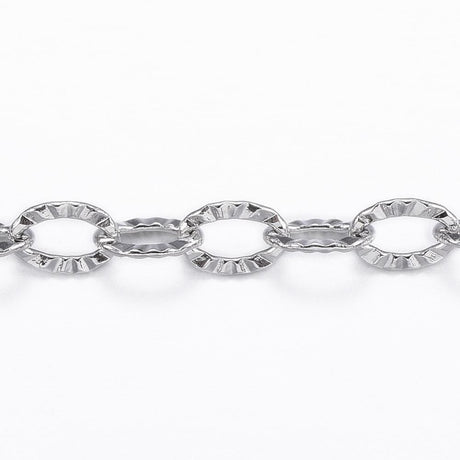 Vandfast Kæde Starlink Mønster, Stål, (3,5x2,5x0,4mm) - Uniq Perler - 734848