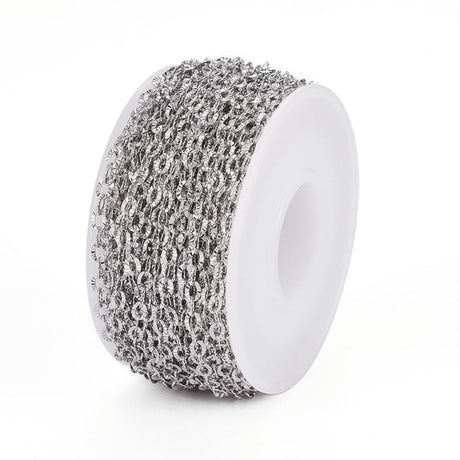 Vandfast Kæde Starlink Mønster, Stål, (3,5x2,5x0,4mm) - Uniq Perler - 734848