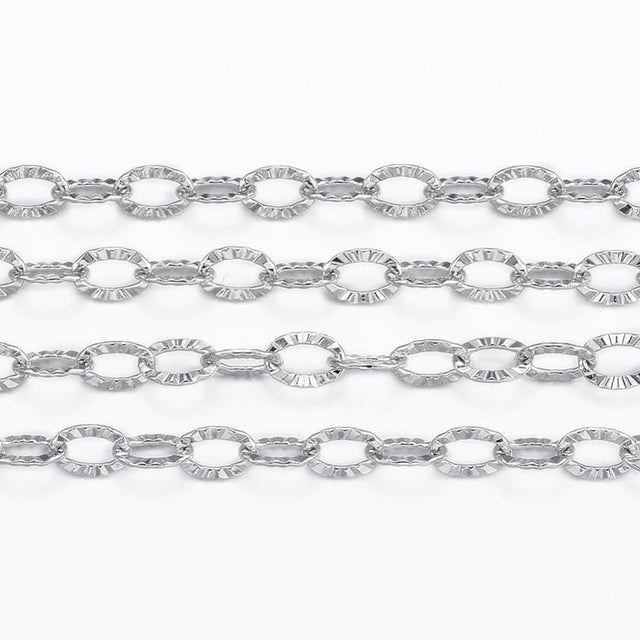 Vandfast Kæde Starlink Mønster, Stål, (3,5x2,5x0,4mm) - Uniq Perler - 734848