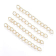 Vandfast Kædeforlænger, Forgyldt Stål, (47x3mm), 4 Stk - Uniq Perler - 232213312