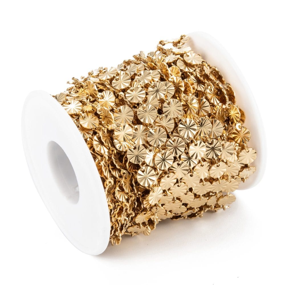 Vandfast Snowflake Kæde, Forgyldt Stål, (4x0,7mm) - Uniq Perler - 114046