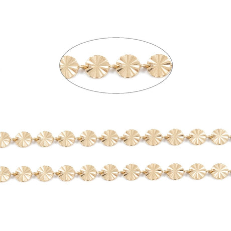 Vandfast Snowflake Kæde, Forgyldt Stål, (4x0,7mm) - Uniq Perler - 114046