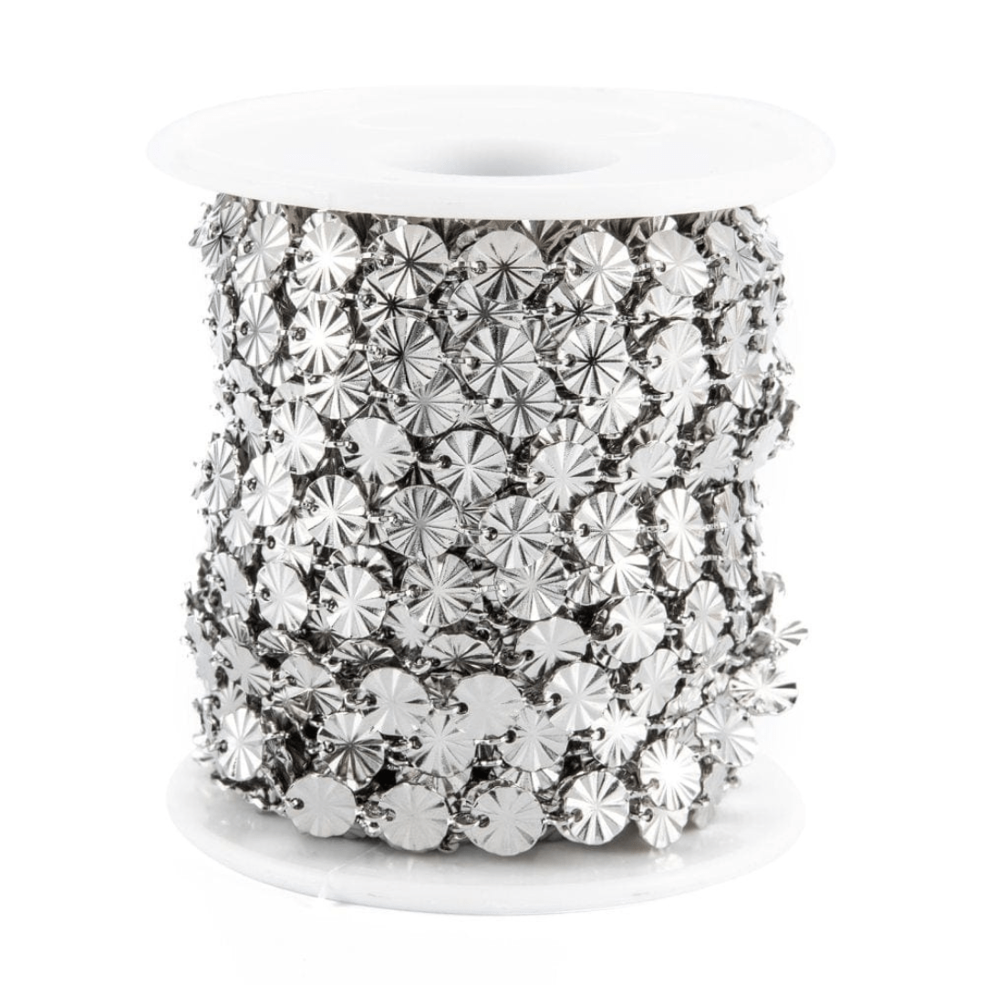 Vandfast Snowflake Kæde, Stål, (8x6x0,5mm) - Uniq Perler - 120567