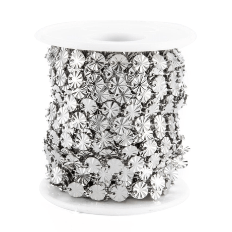 Vandfast Snowflake Kæde, Stål, (8x6x0,5mm) - Uniq Perler - 120567