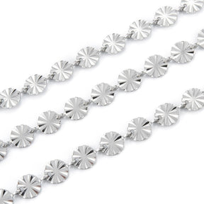 Vandfast Snowflake Kæde, Stål, (8x6x0,5mm) - Uniq Perler - 120567