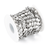 Vandfast Snowflake Kæde, Stål, (8x6x0,5mm) - Uniq Perler - 120567