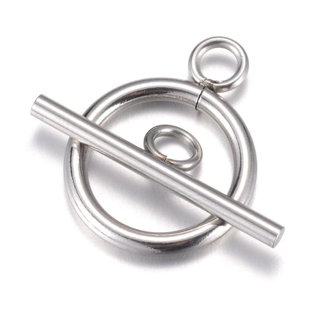 Vandfast Toggle Lås, Stål, (20mm) - Uniq Perler - 0000001359