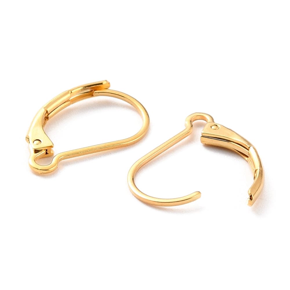 Vandfaste Bricure - 24K Forgyldt Stål (16,5x10mm) 50 Par - Uniq Perler - 116205