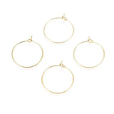 Vandfaste Creoler - 18K Forgyldt Stål (30x34mm) - Uniq Perler - 0000000821