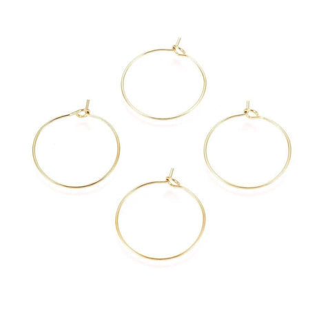 Vandfaste Creoler - 18K Forgyldt Stål (30x34mm) - Uniq Perler - 0000000821