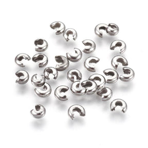 Water-resistant Knot covers – Steel (4.5x2mm) 20 pcs - Uniq Perler - 0000003049