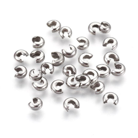 Vandfaste Knudeskjulere – Stål (4,5x2mm) 20 stk - Uniq Perler - 0000003049