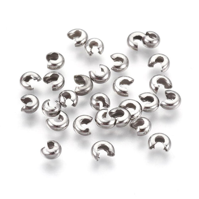 Vandfaste Knudeskjulere – Stål (4,5x2mm) 20 stk - Uniq Perler - 0000003049