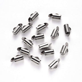 Wasserdichte Slide Ends für gewebte Perlenarmbänder – Stahl (6x10x4mm), 2 Stk. - Uniq Perler - 0000003690