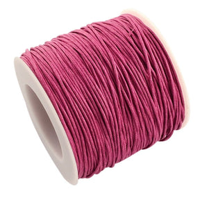 Gewachste Baumwollschnur – Fuchsia (1mm), 100m - Uniq Perler - 0000008166