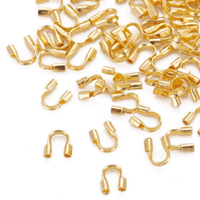 Wirebeskyttere - 18K Langvarig Forgylt (4,5x5x1mm), 20 stk - Uniq Perler - 0786655754