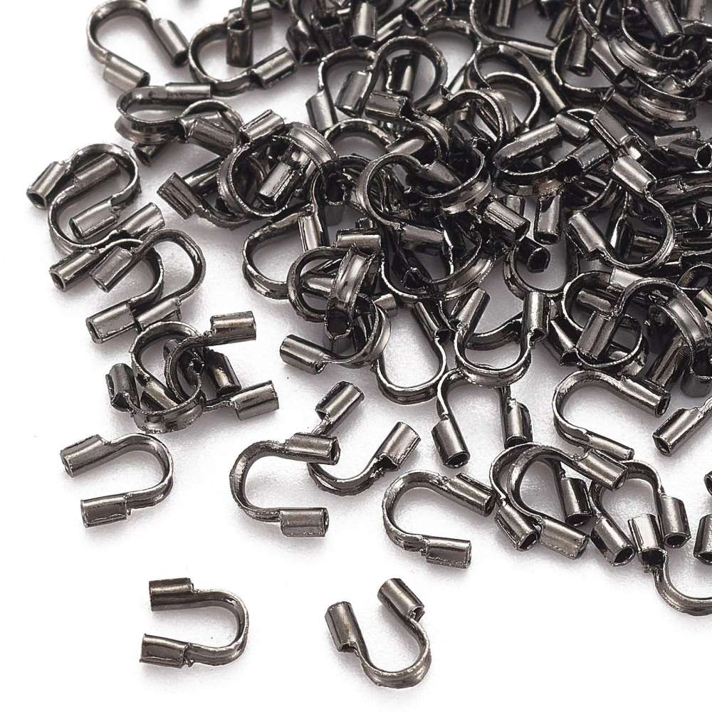 Wirebeskyttere – Gun Metal (4,5x4x1mm), 20 stk - Uniq Perler - 0000008220